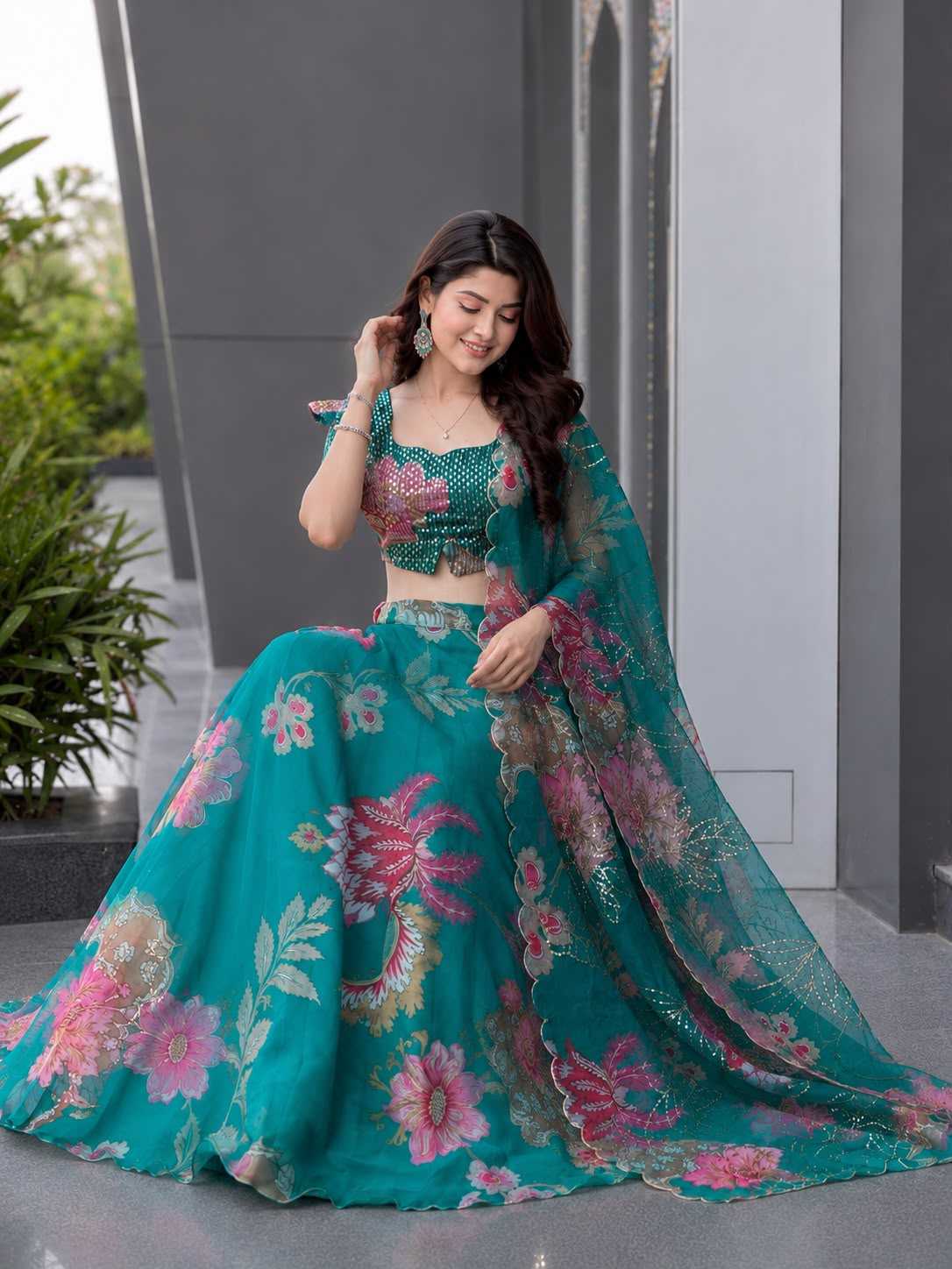 Organza Designer Lehenga