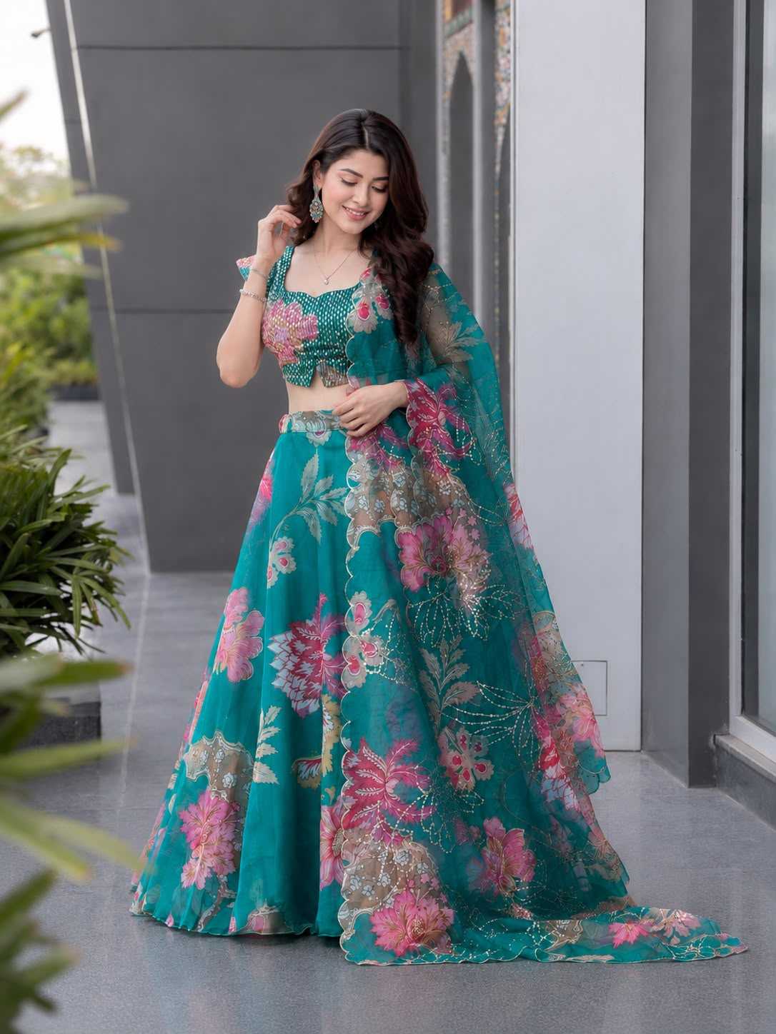 Organza Designer Lehenga