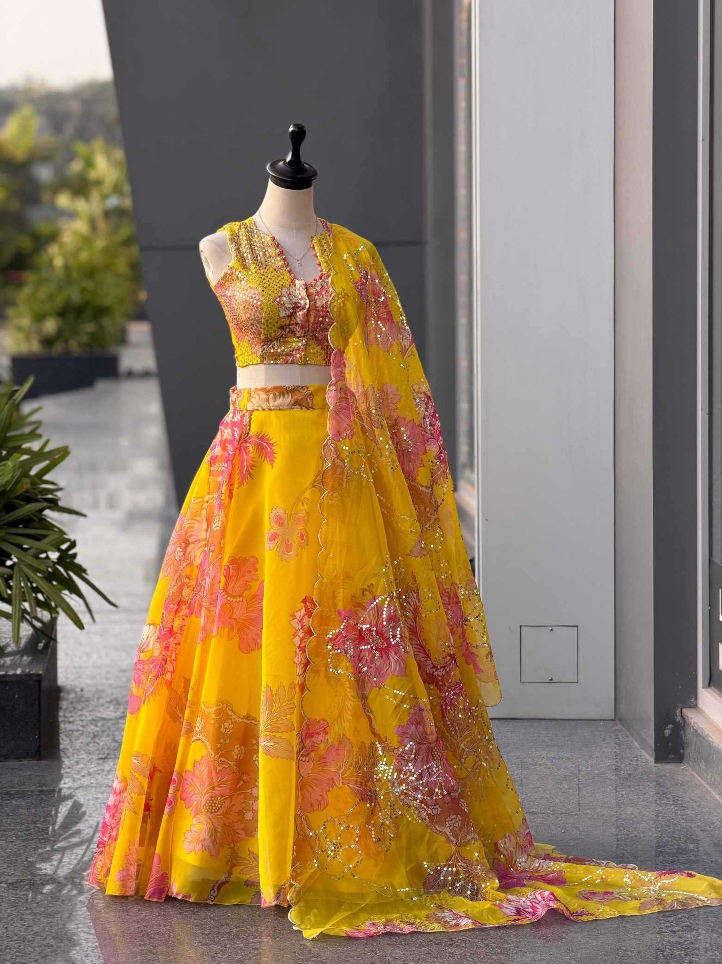 Organza Designer Lehenga