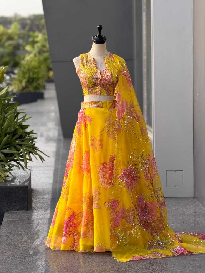 Organza Designer Lehenga