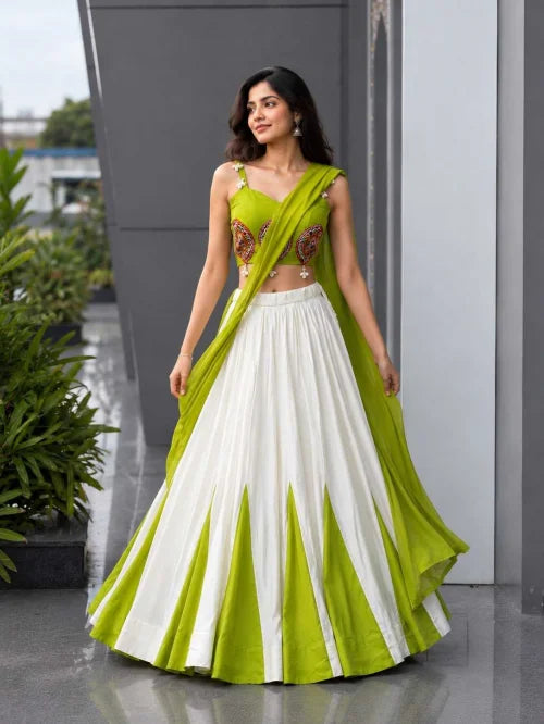 Cotton Embroidered Lehenga 1203