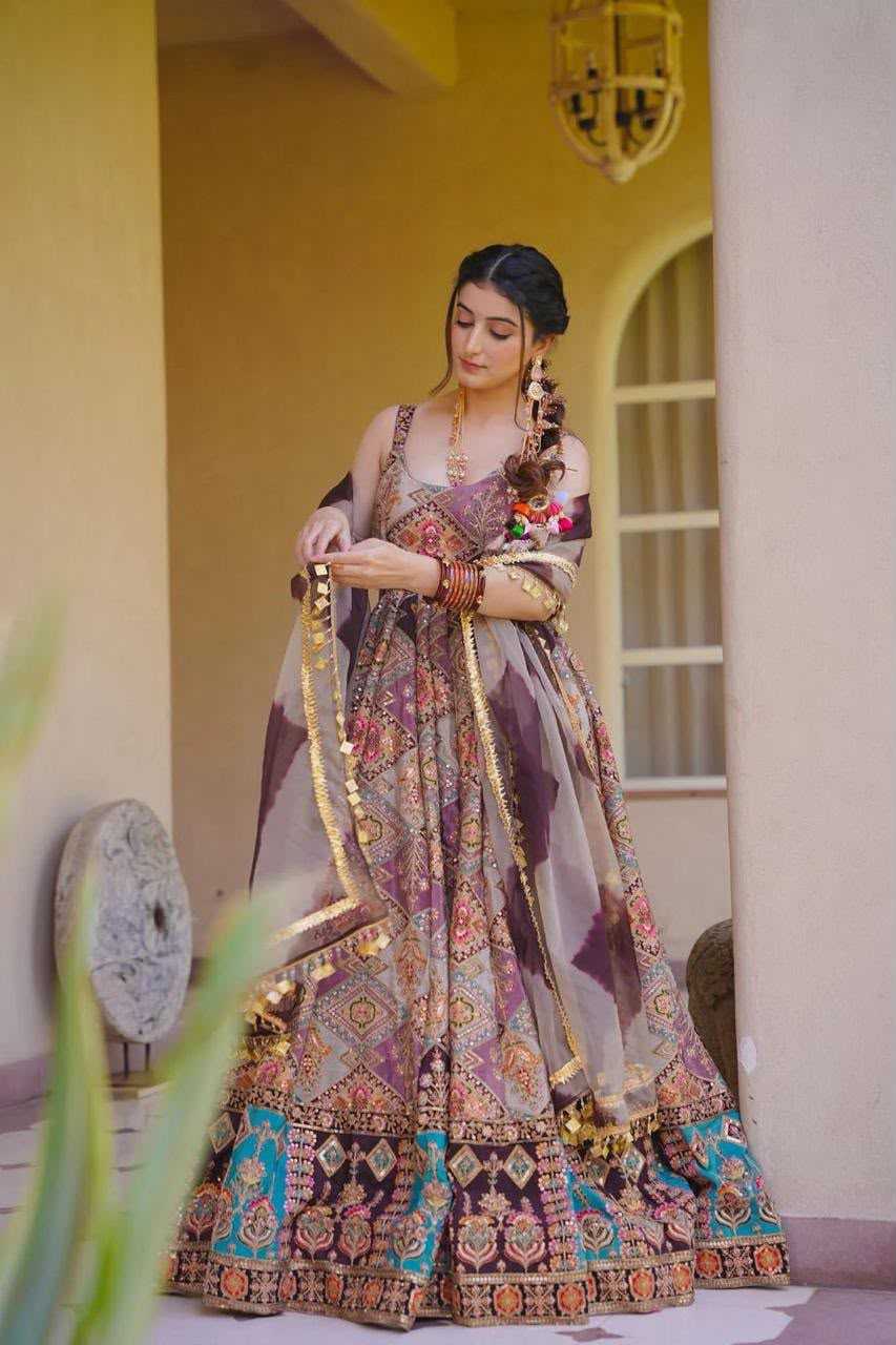 Organza Silk Anarkali Gown
