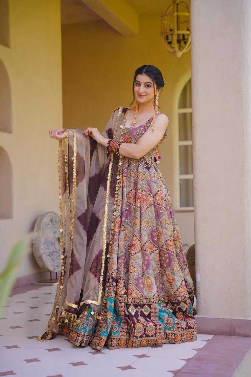 Organza Silk Anarkali Gown