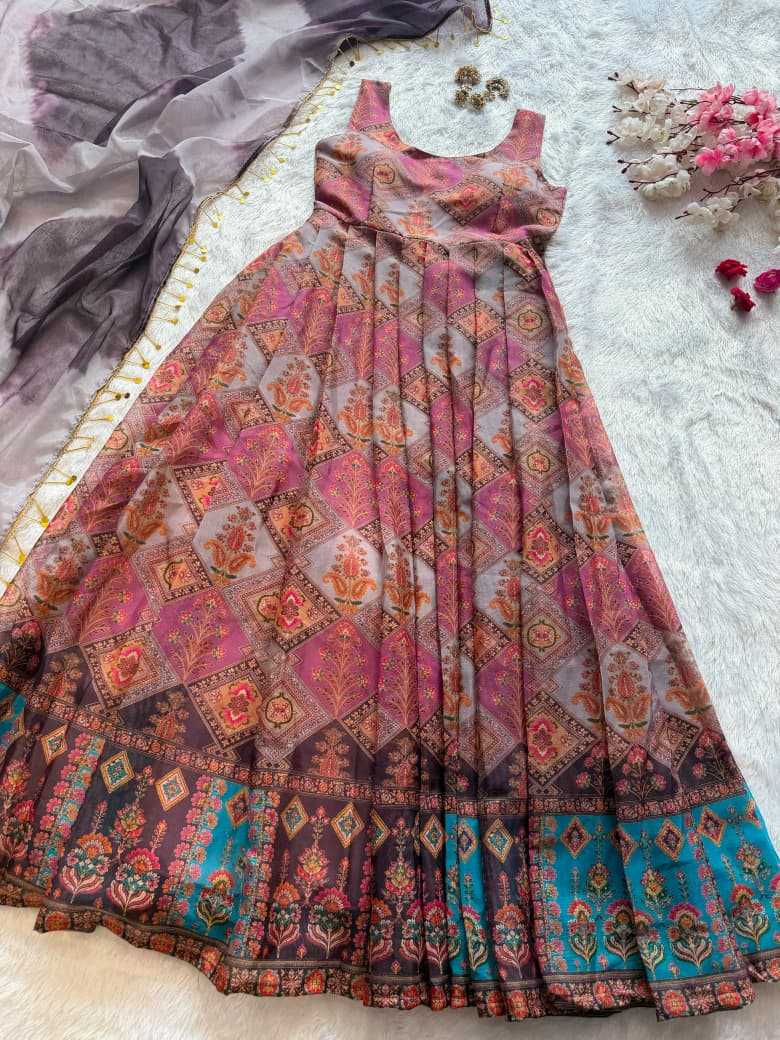 Organza Silk Anarkali Gown