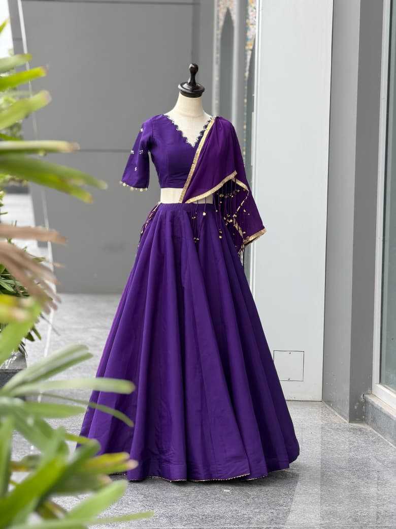 Heavy Roman Silk Traditional Lehenga 1212