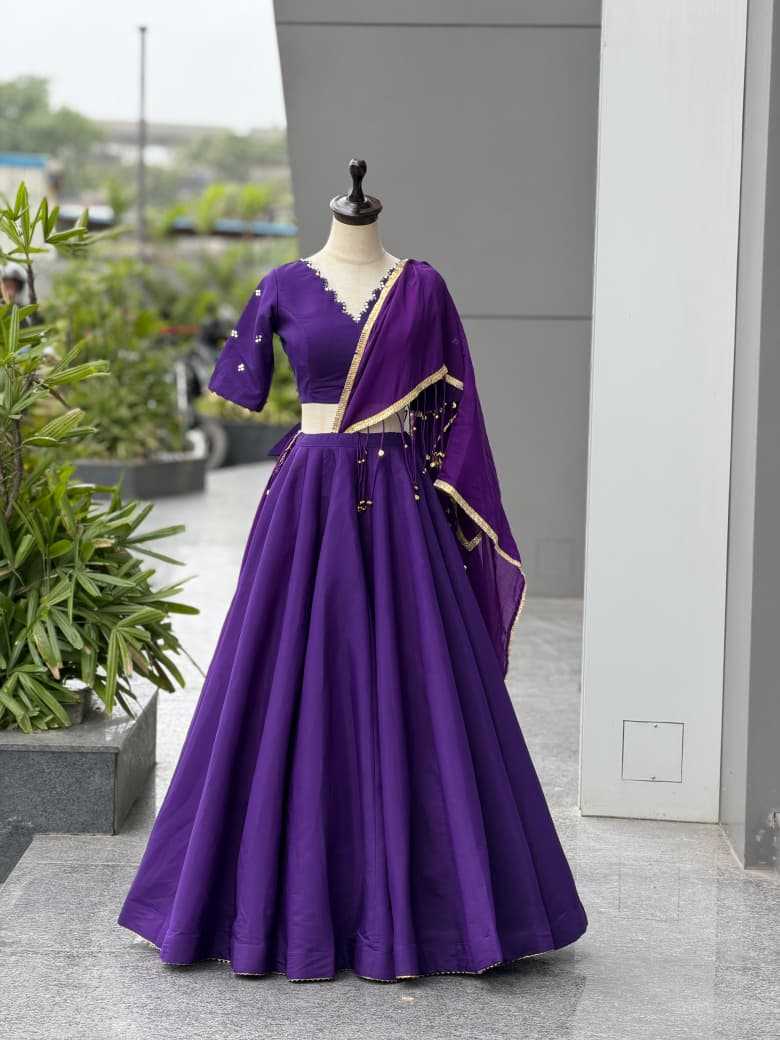 Heavy Roman Silk Traditional Lehenga 1212