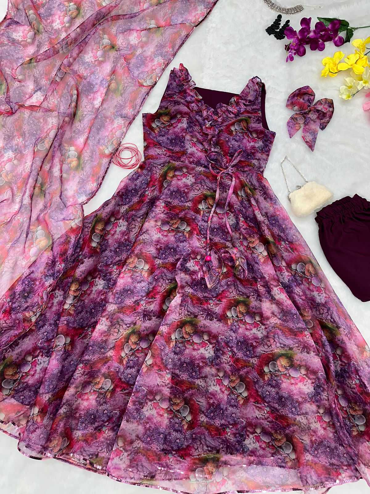 Organza Anarkali Suit
