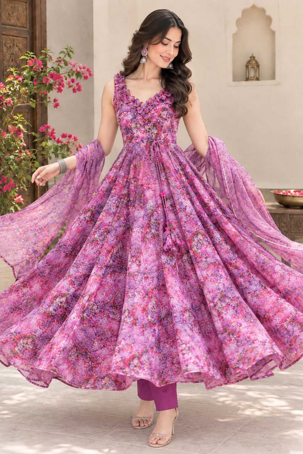 Organza Anarkali Suit