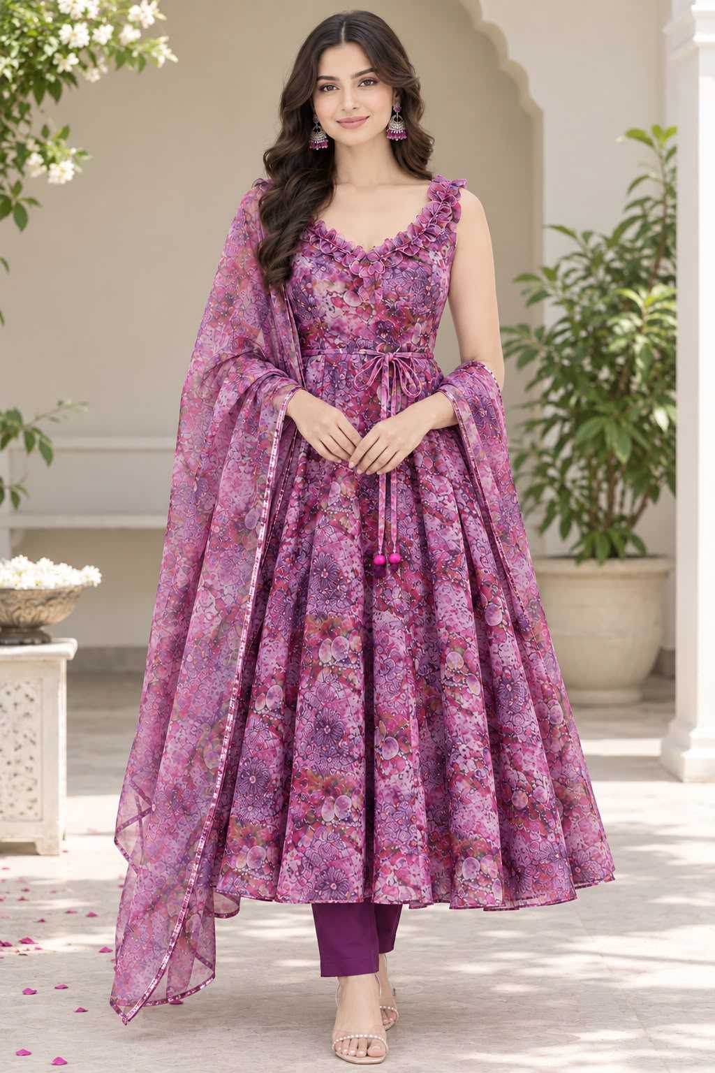 Organza Anarkali Suit