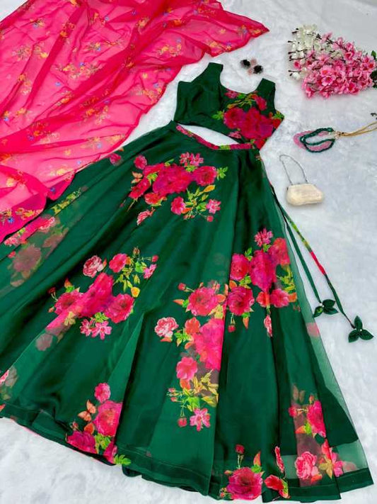 Organza Designer Lehenga