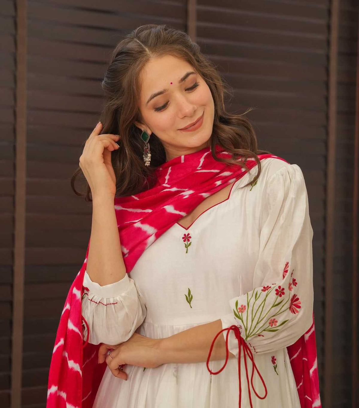 Georgette Embroidery Suit in Yellow