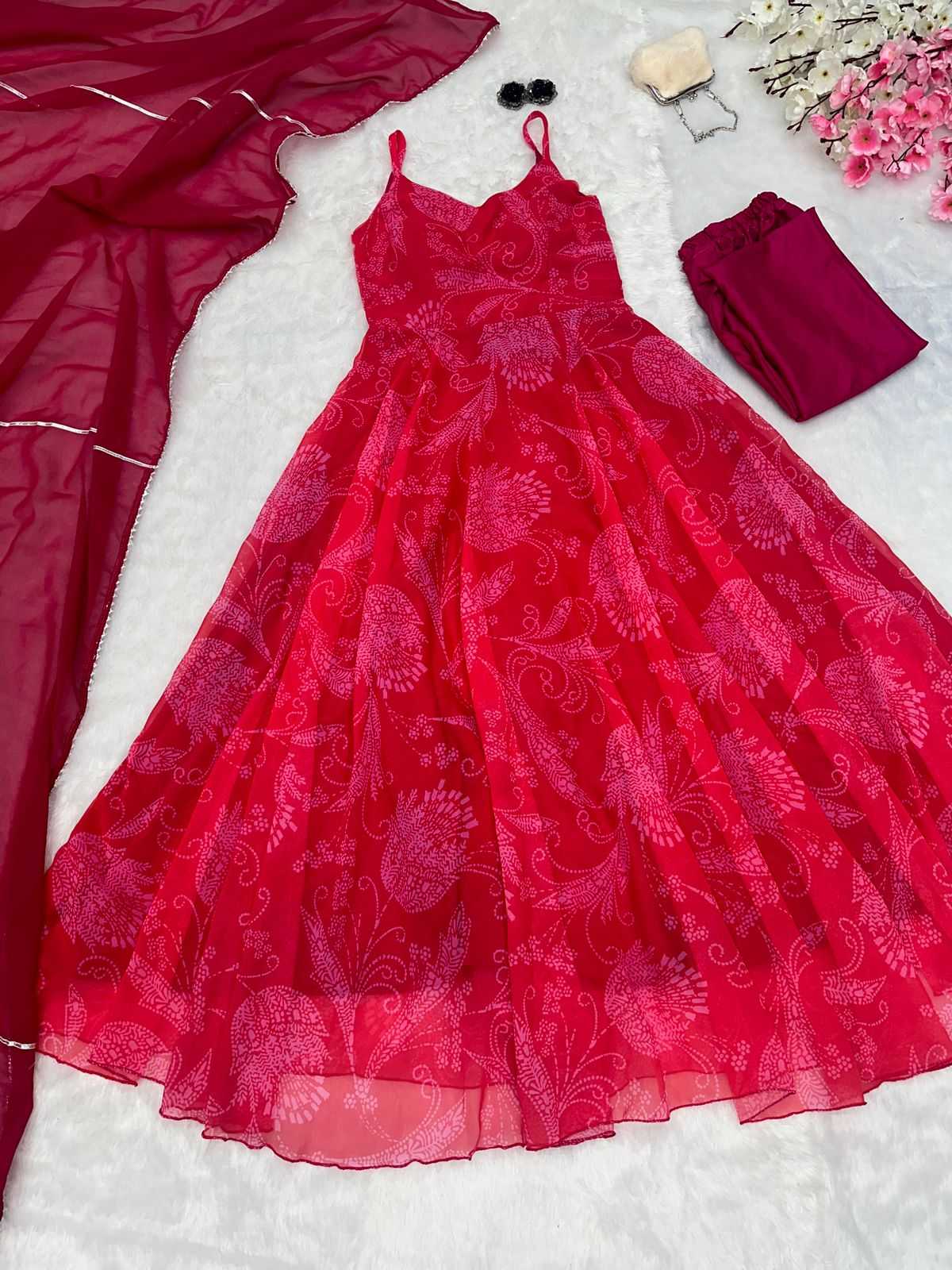 Organza Printed Suit