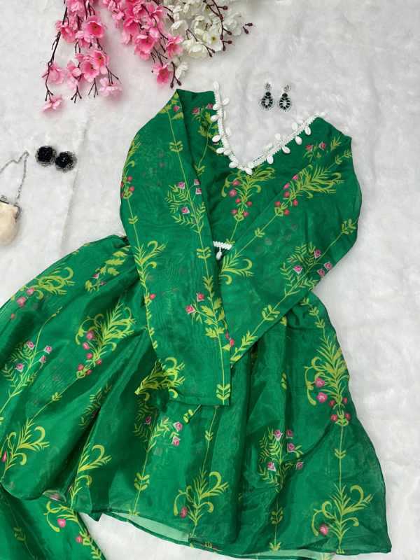 Organza Silk Party Wear Kurti