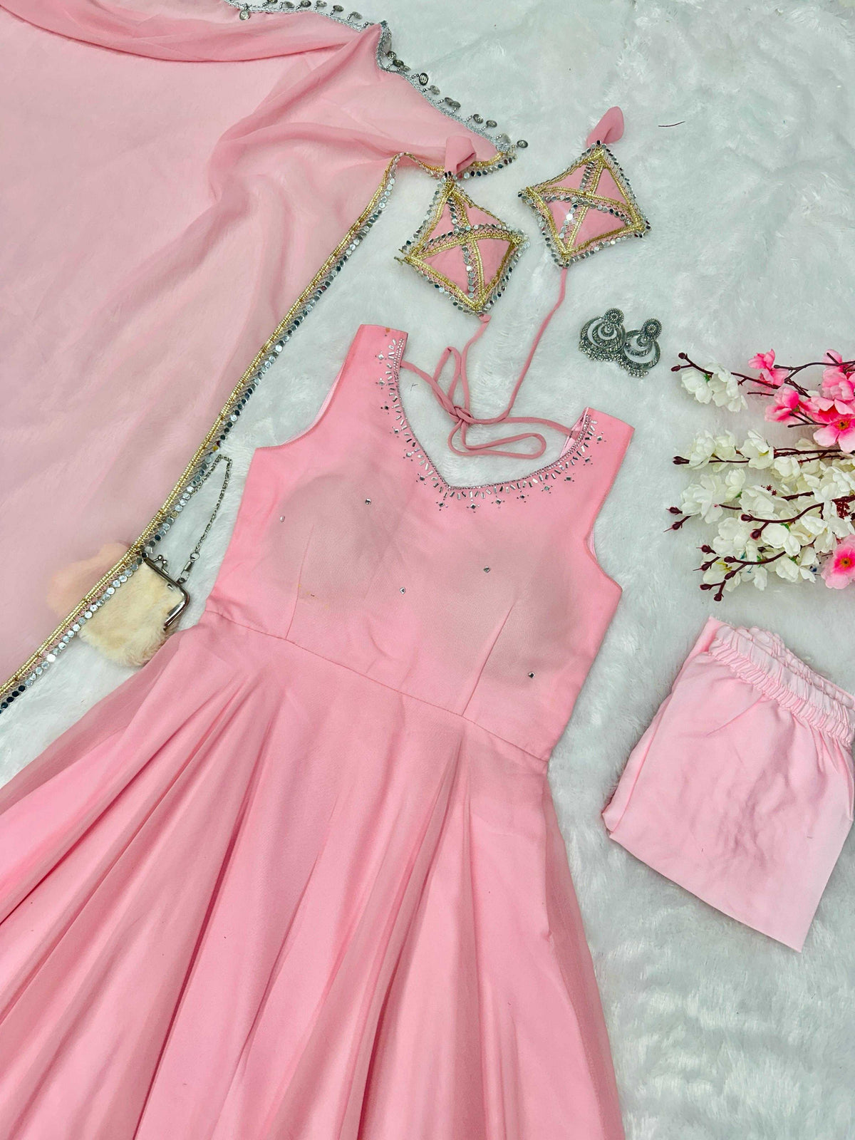 Georgette Anarkali Gown
