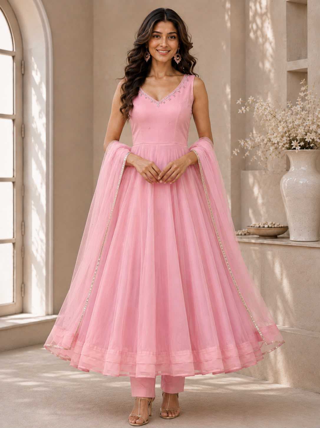 Georgette Anarkali Gown