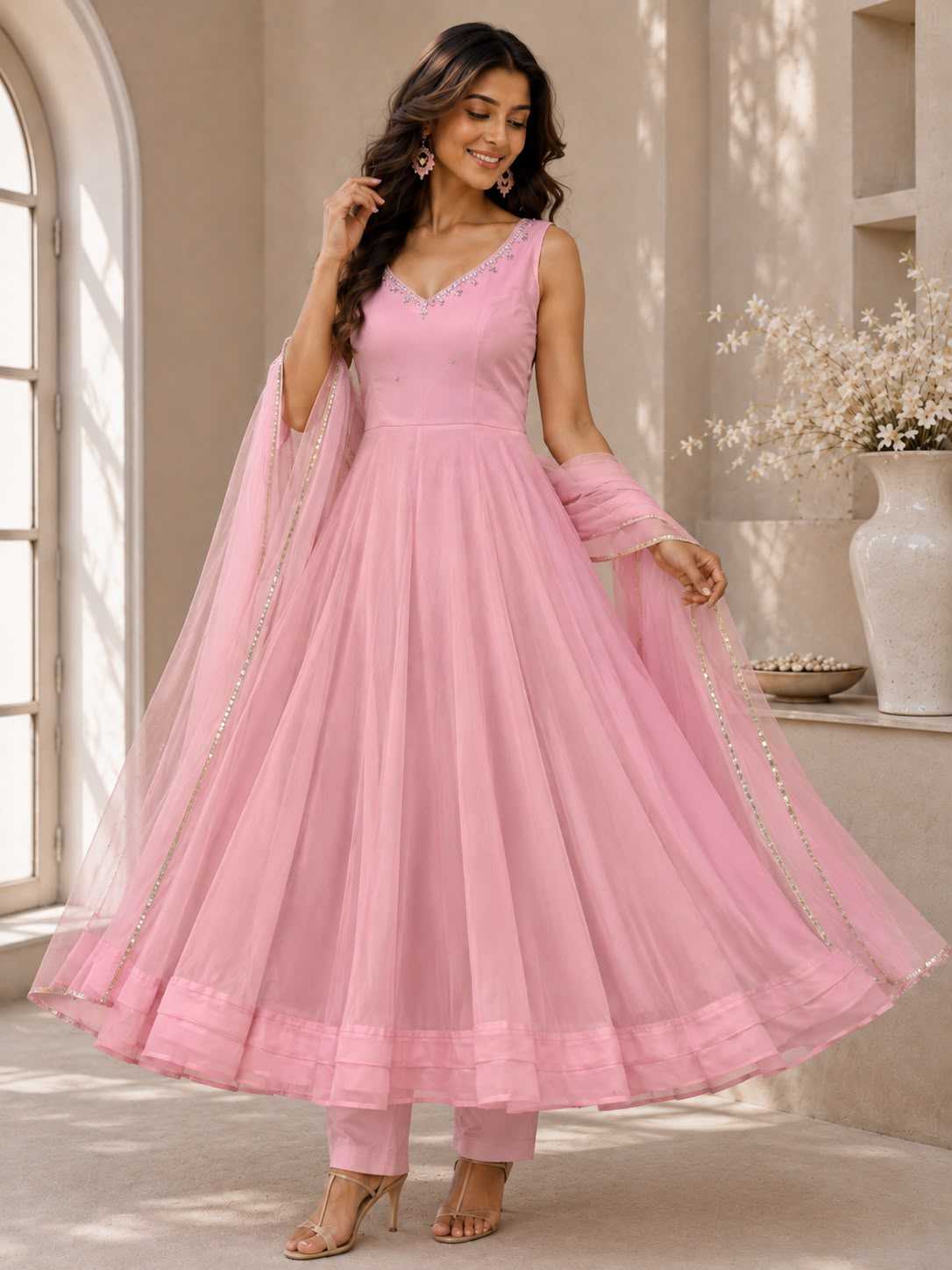 Georgette Anarkali Gown