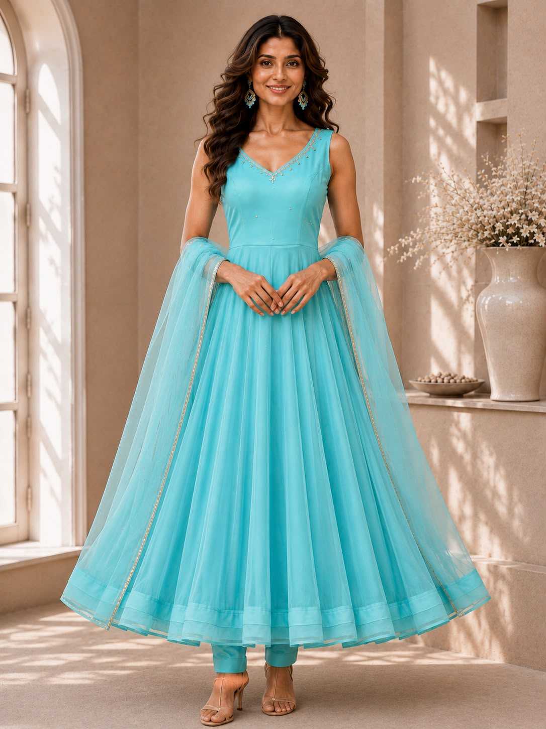 Georgette Anarkali Gown
