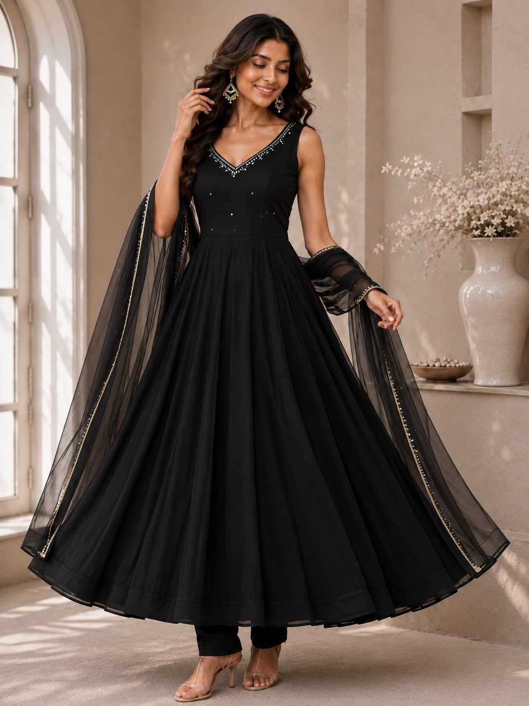 Georgette Anarkali Gown