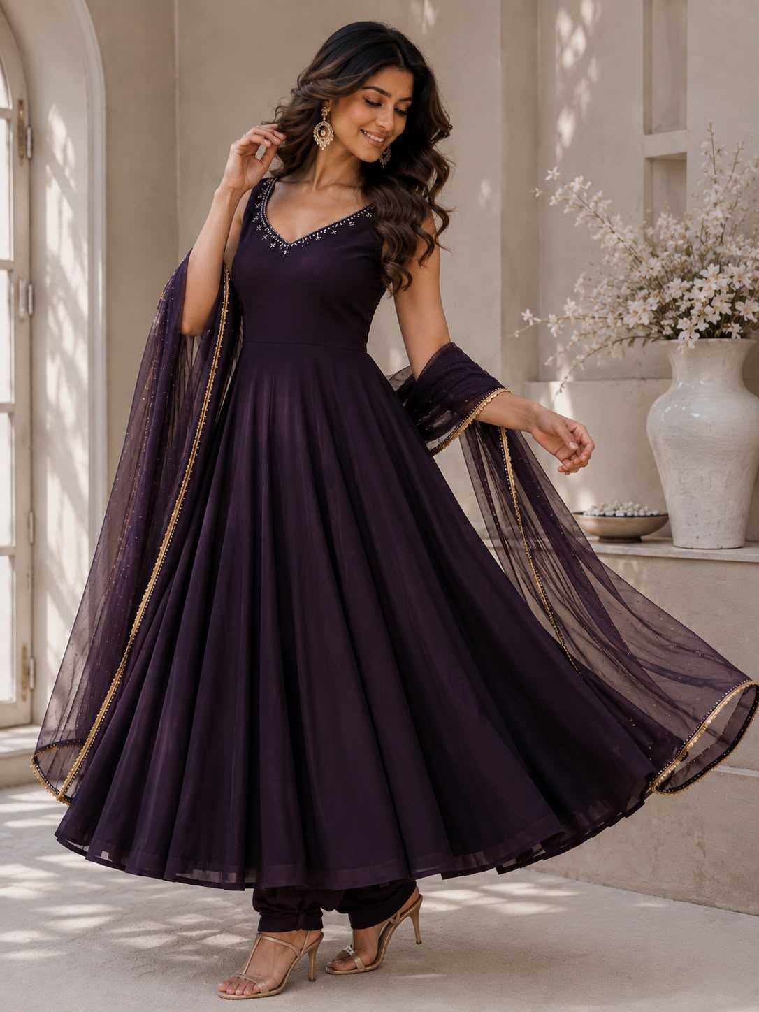Georgette Anarkali Gown