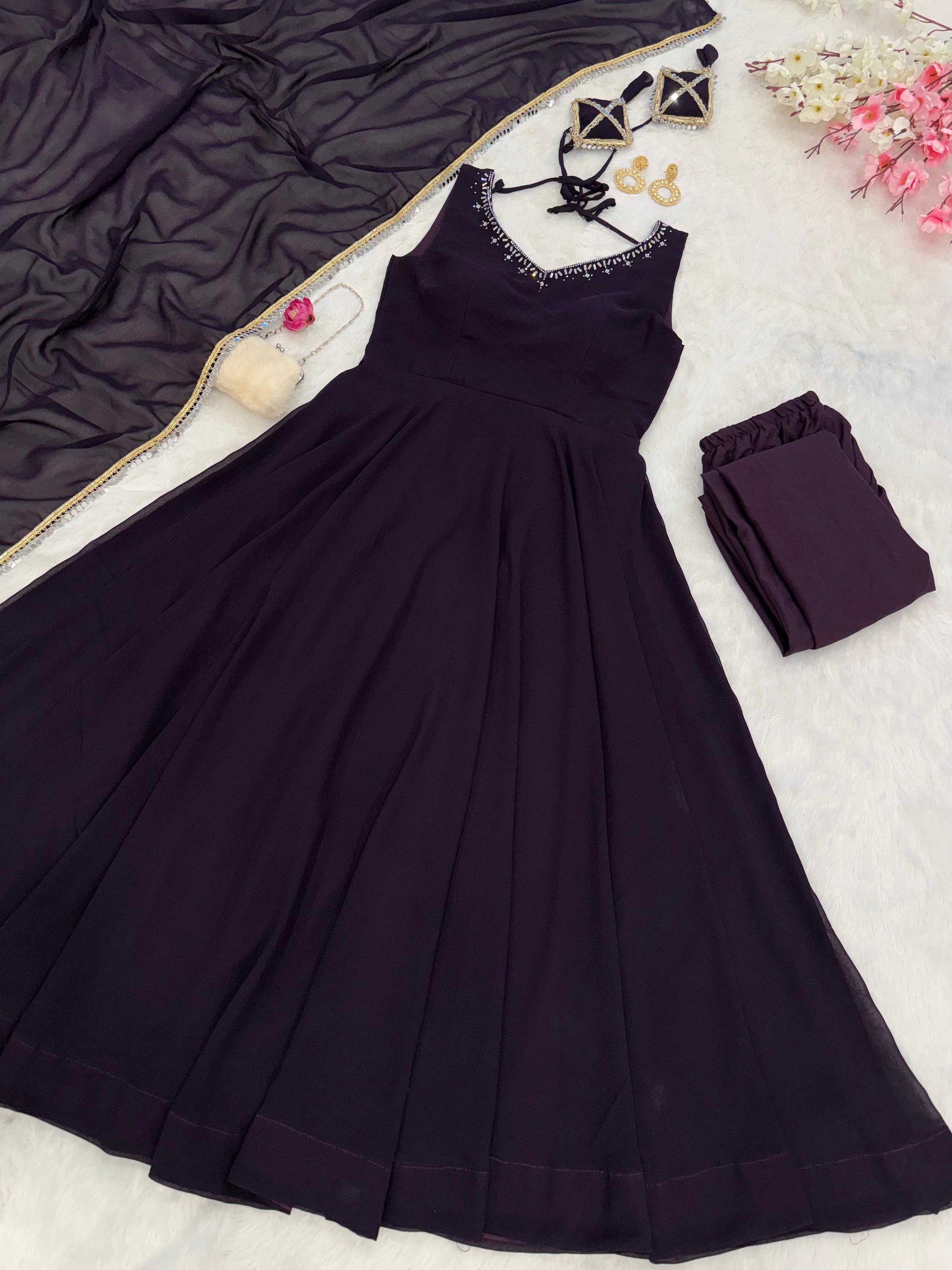 Georgette Anarkali Gown