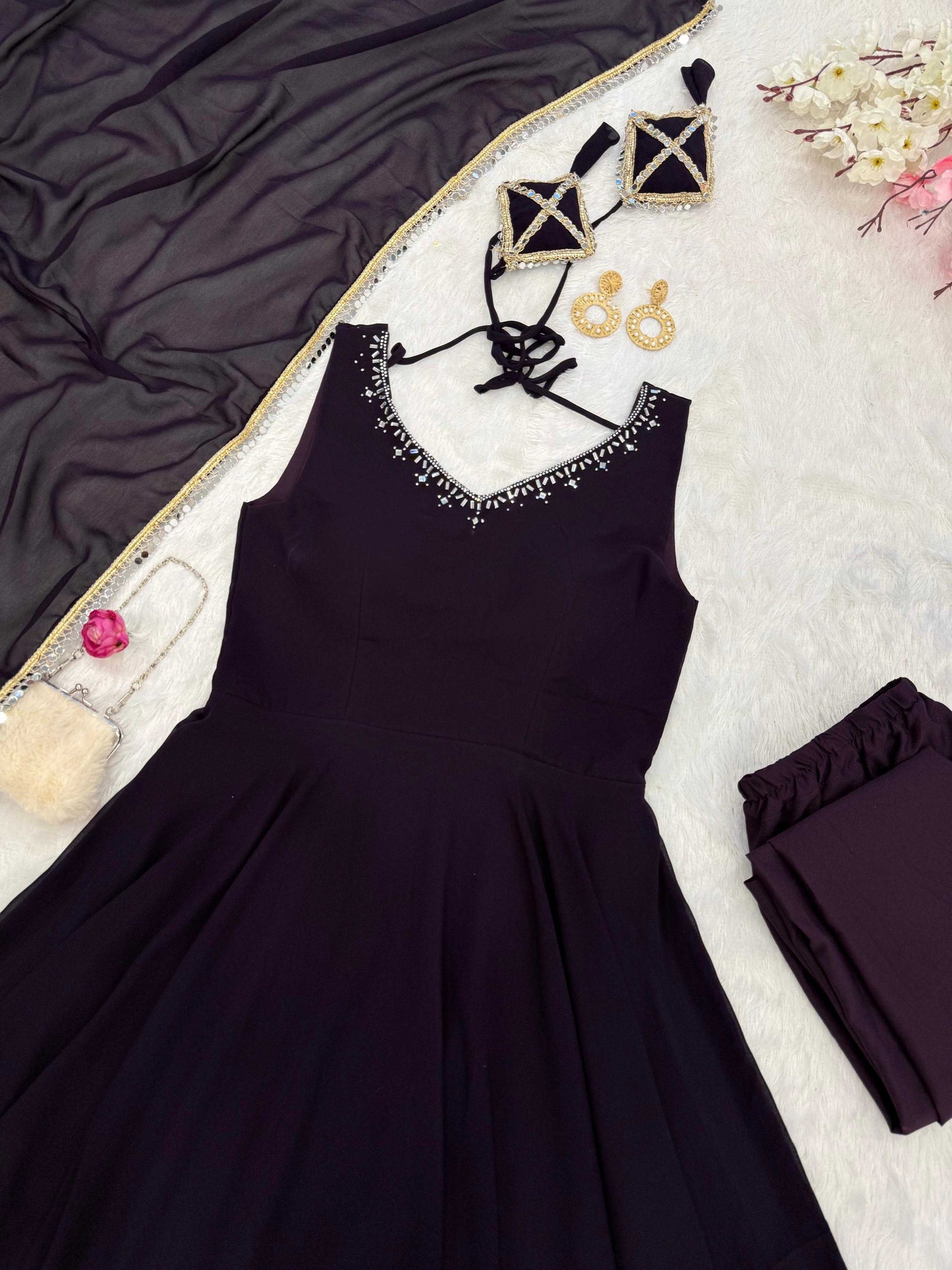 Georgette Anarkali Gown