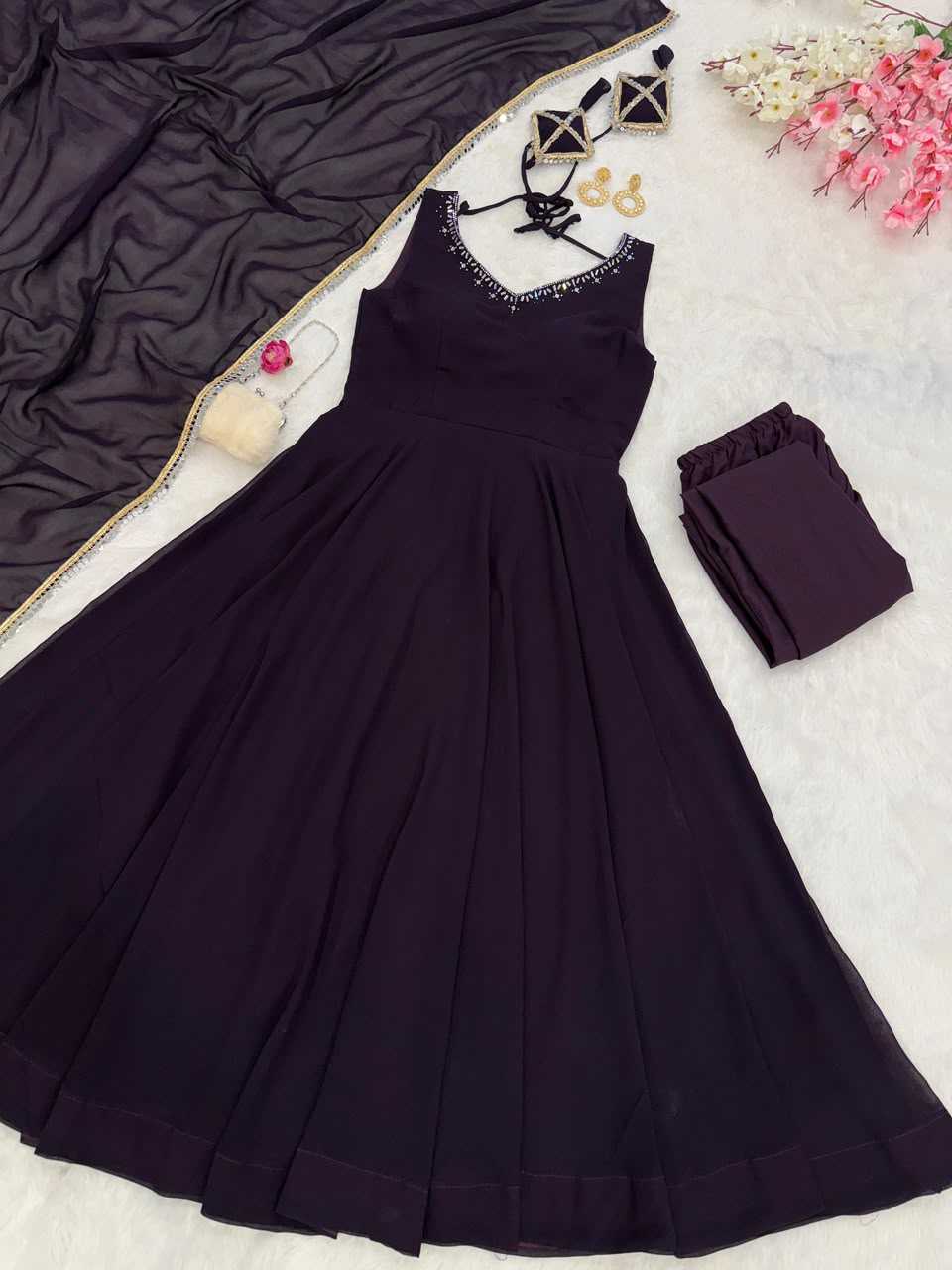 Georgette Anarkali Gown