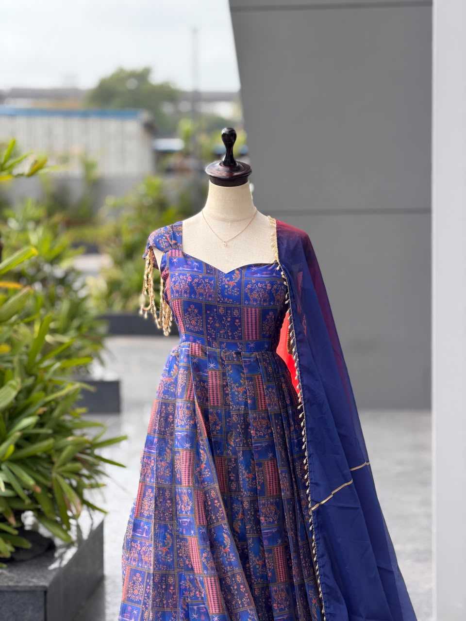 Organza Silk Printed Gown