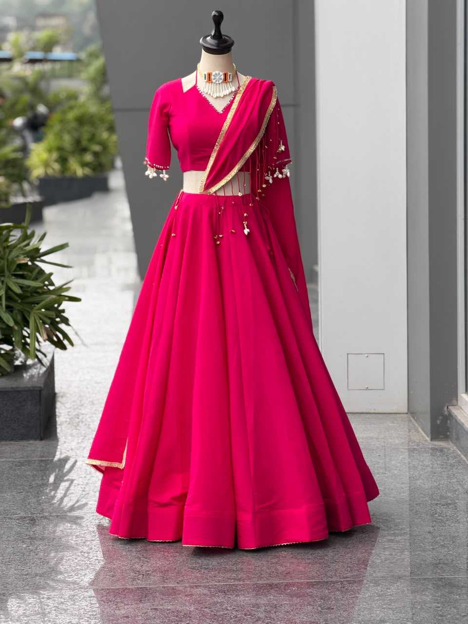Heavy Roman Silk Designer Lehenga 351