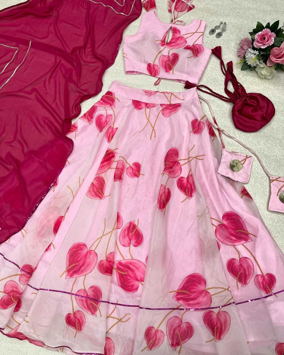 Organza Silk Designer Lehenga