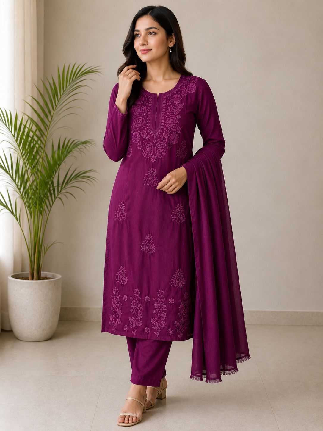 Rayon Embroidery Suit
