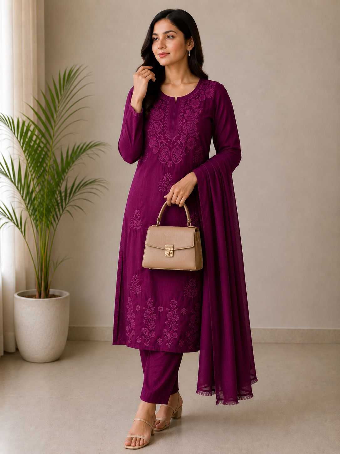 Rayon Embroidery Suit