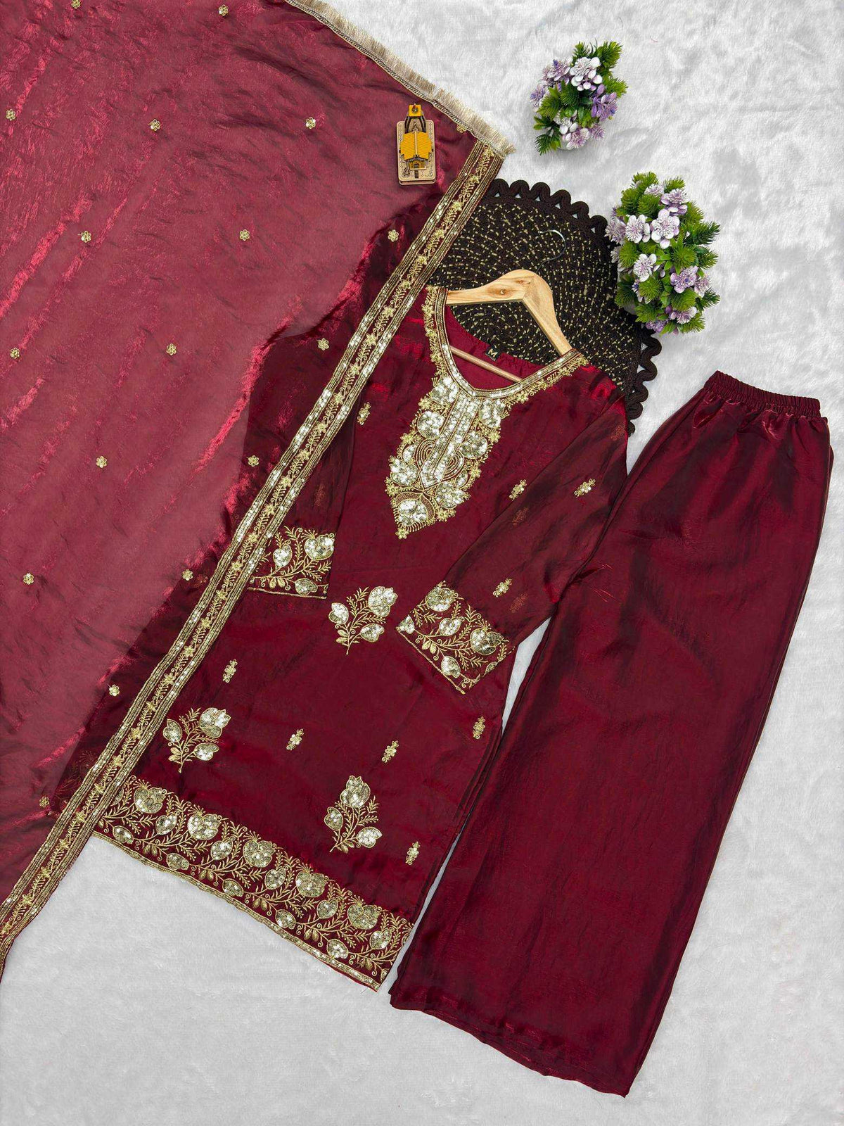 Heavy Silk Embroidery Suit