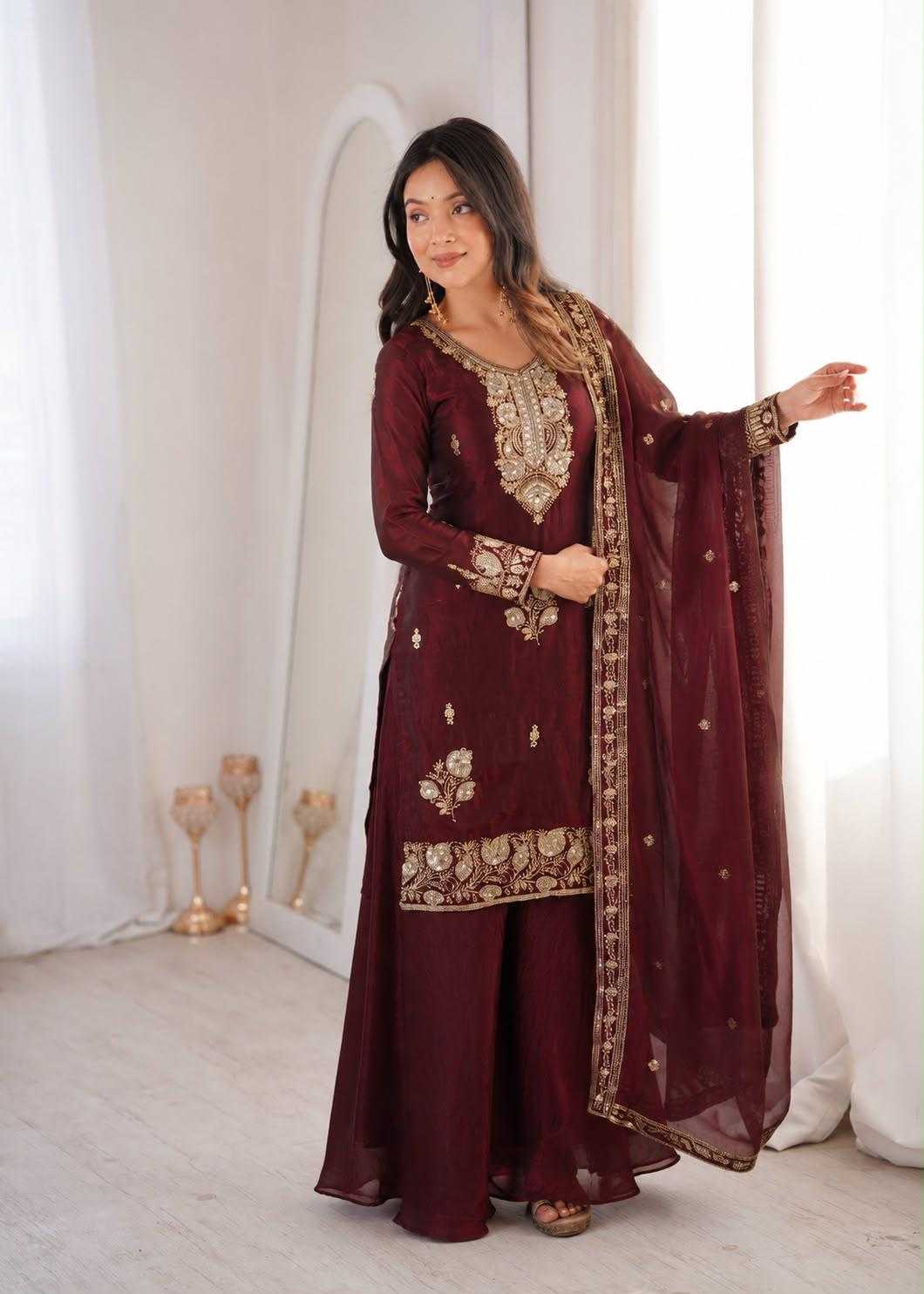 Heavy Silk Embroidery Suit