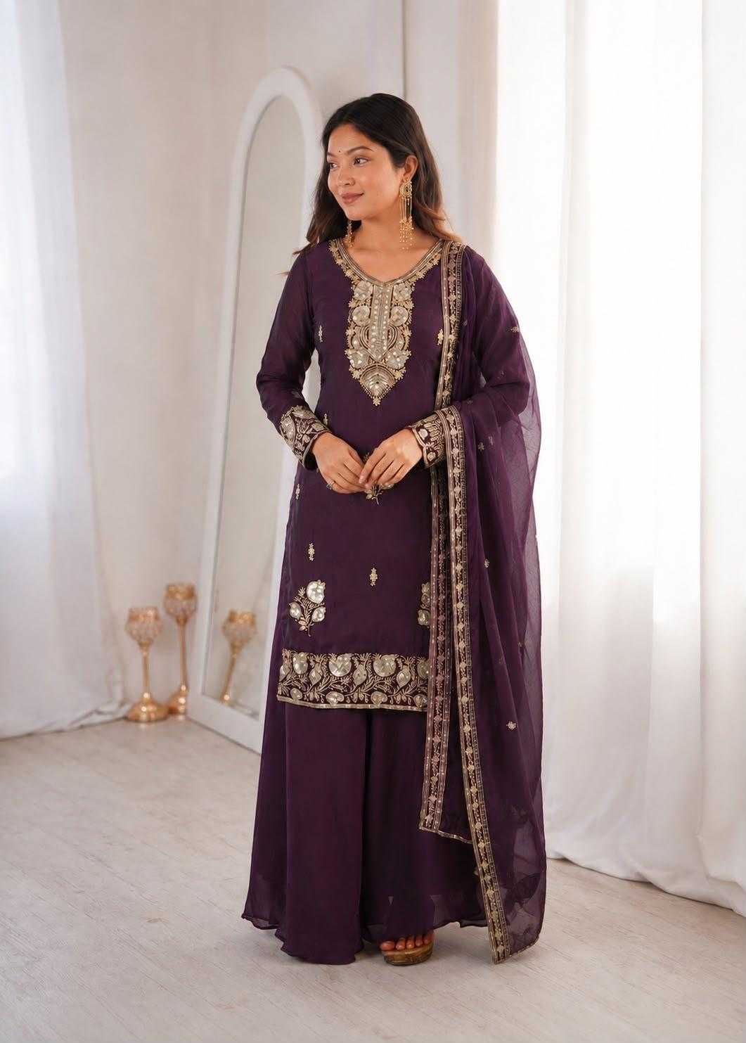 Heavy Silk Embroidery Suit