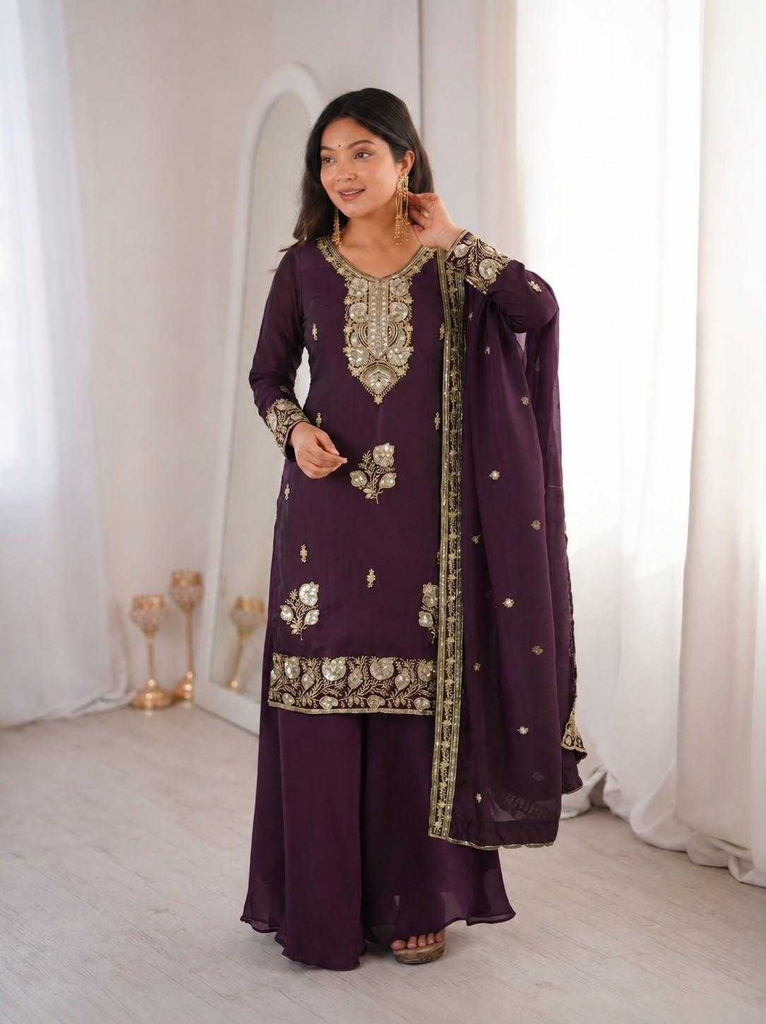 Heavy Silk Embroidery Suit