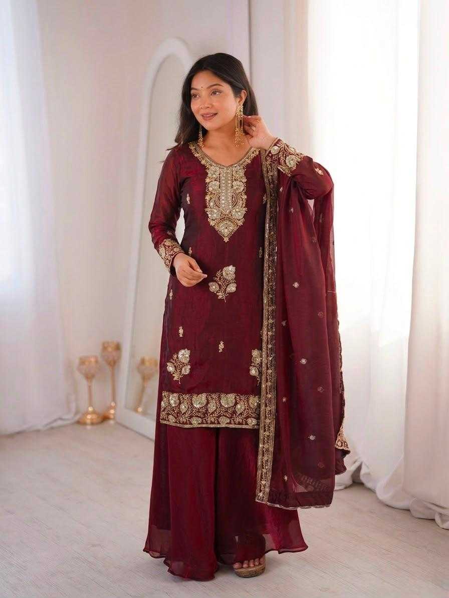 Heavy Silk Embroidery Suit