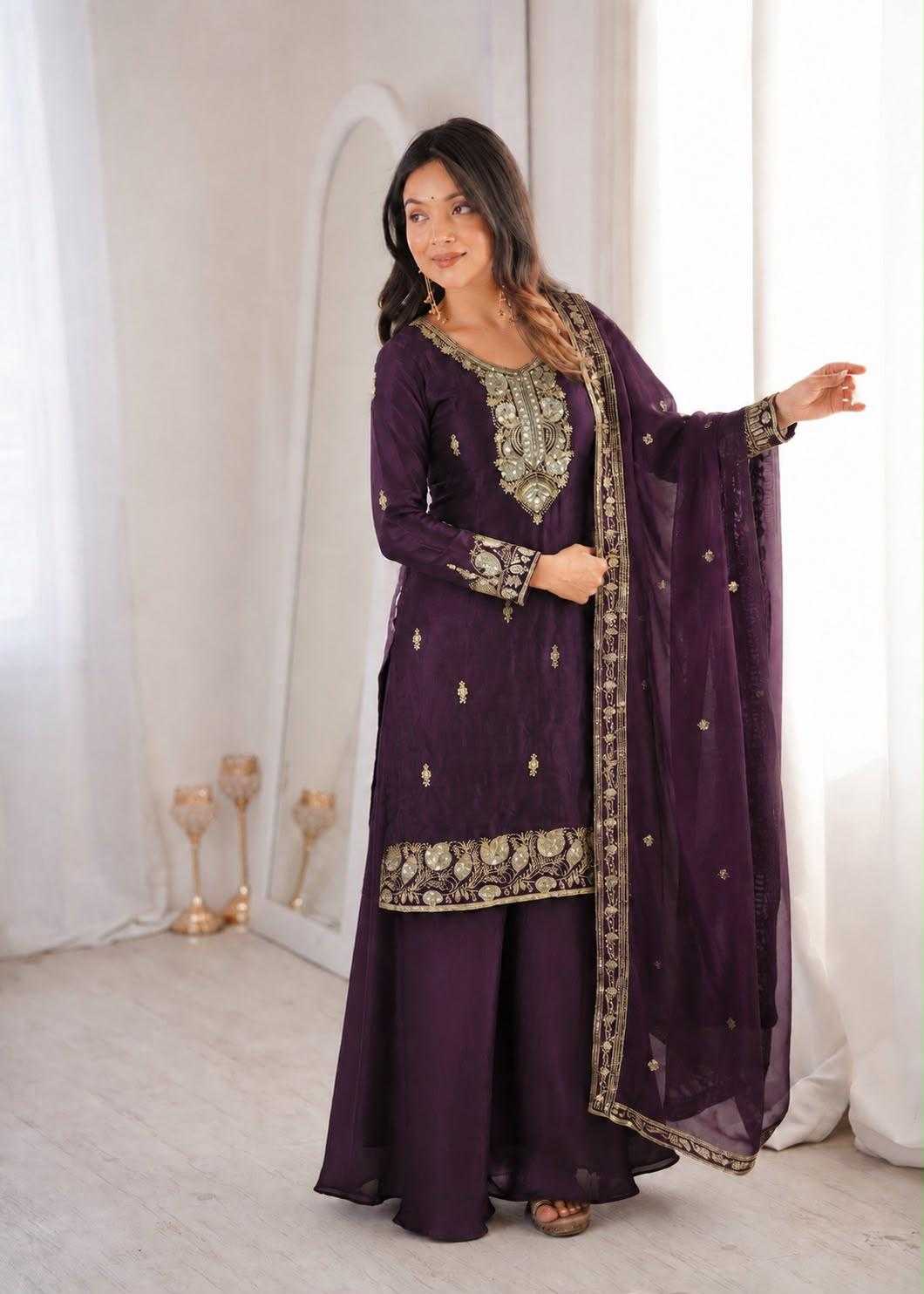 Heavy Silk Embroidery Suit