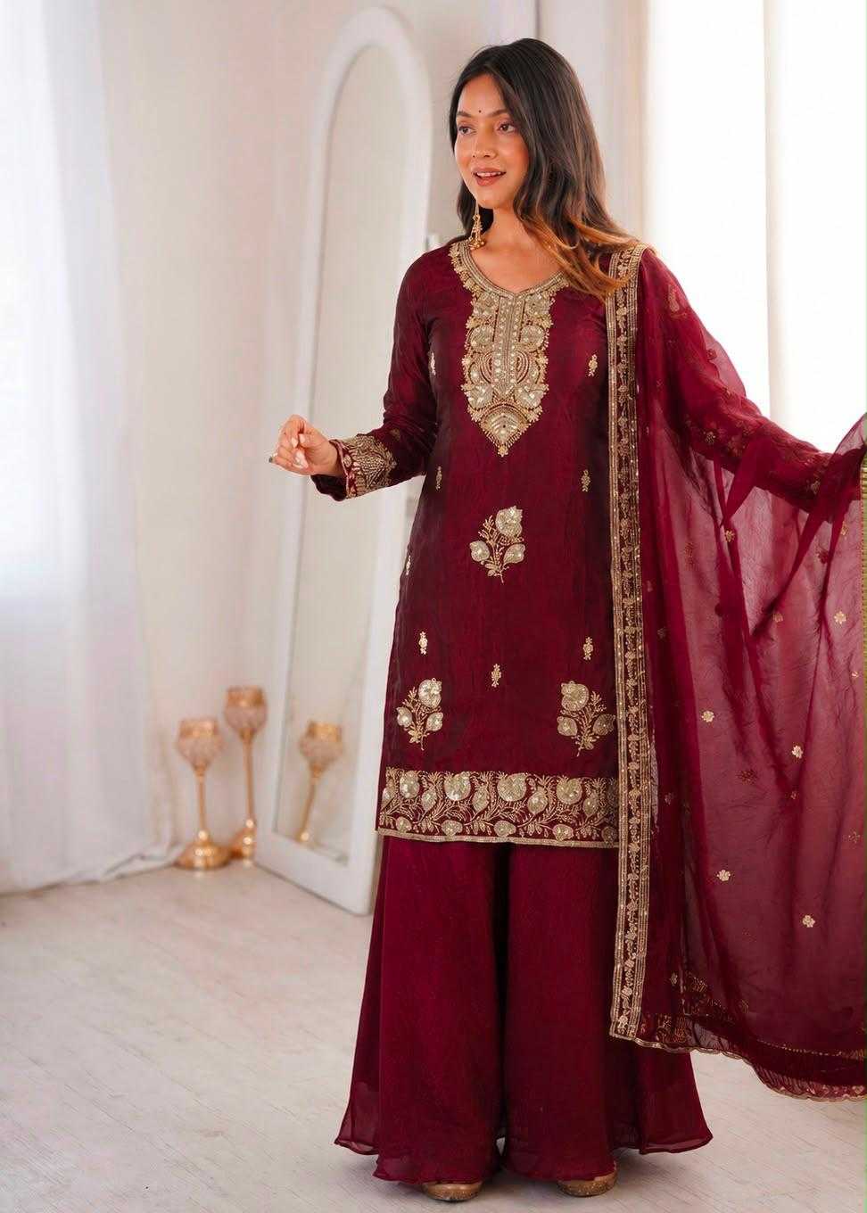 Heavy Silk Embroidery Suit