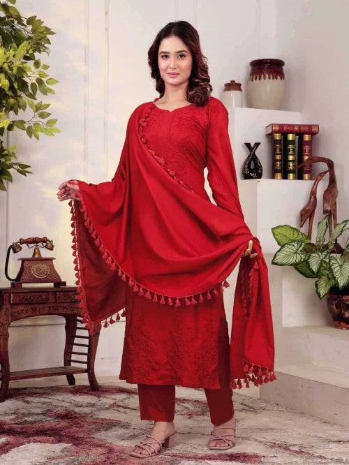 Cotton Embroidery Suit 014