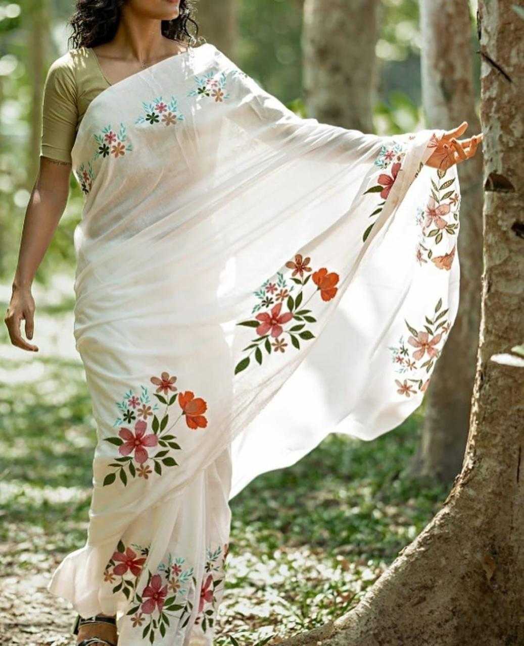 Linen Designer Saree
