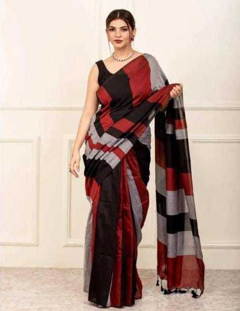 Linen Designer Saree