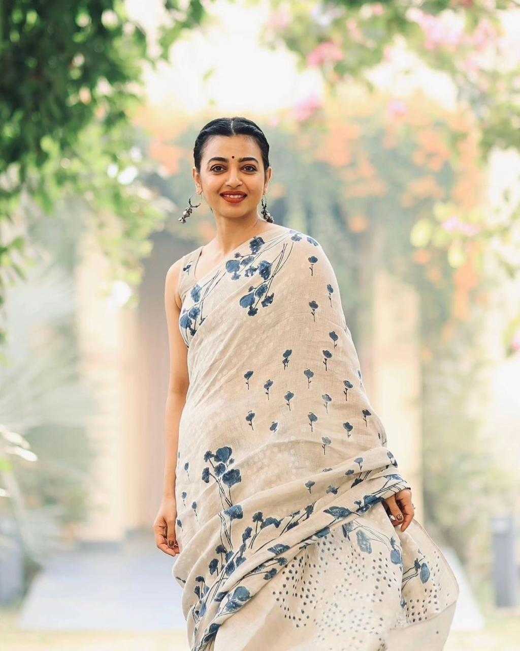 Linen Designer Saree