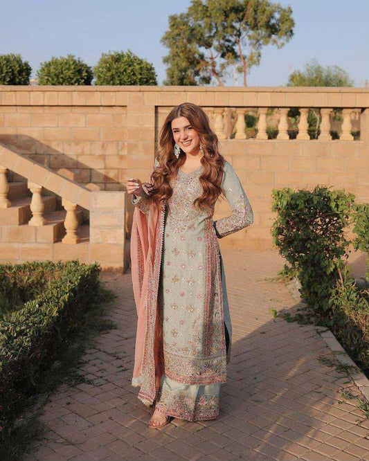 Faux Georgette Sharara Salwar Suit 10099