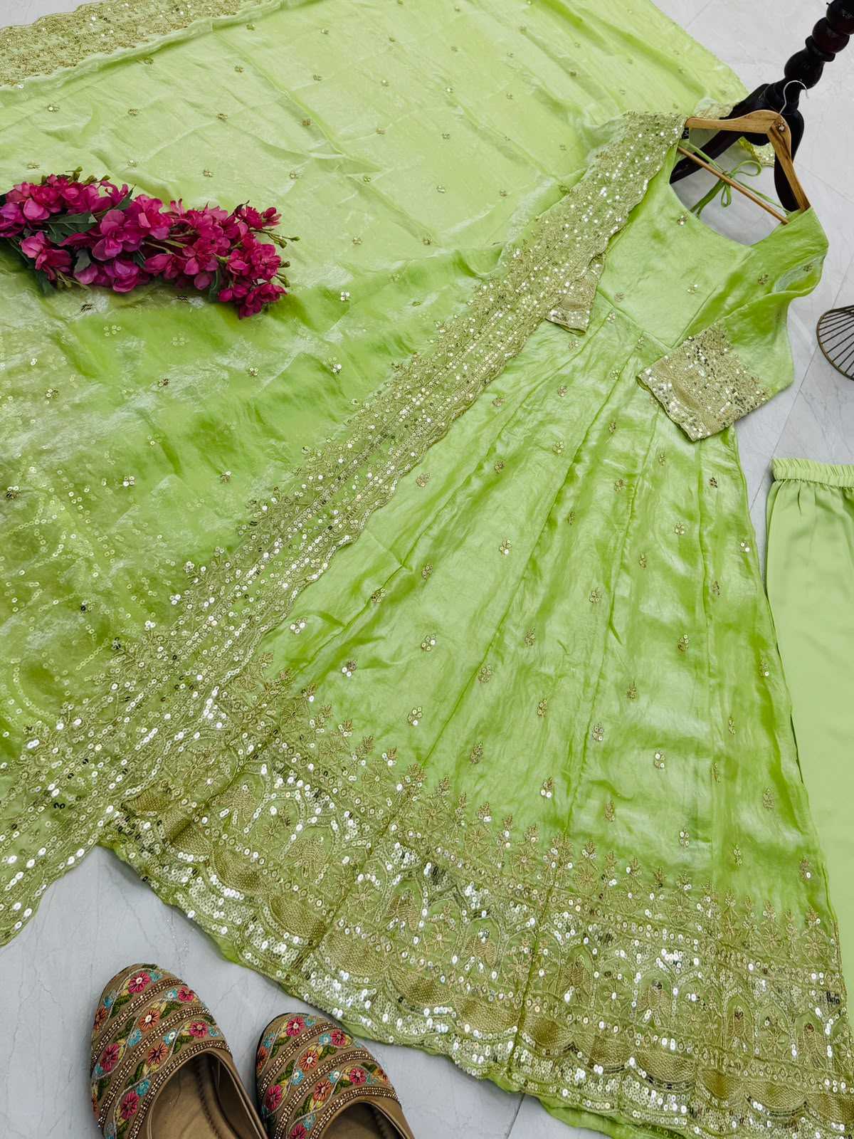 Silk Embroidery Gown