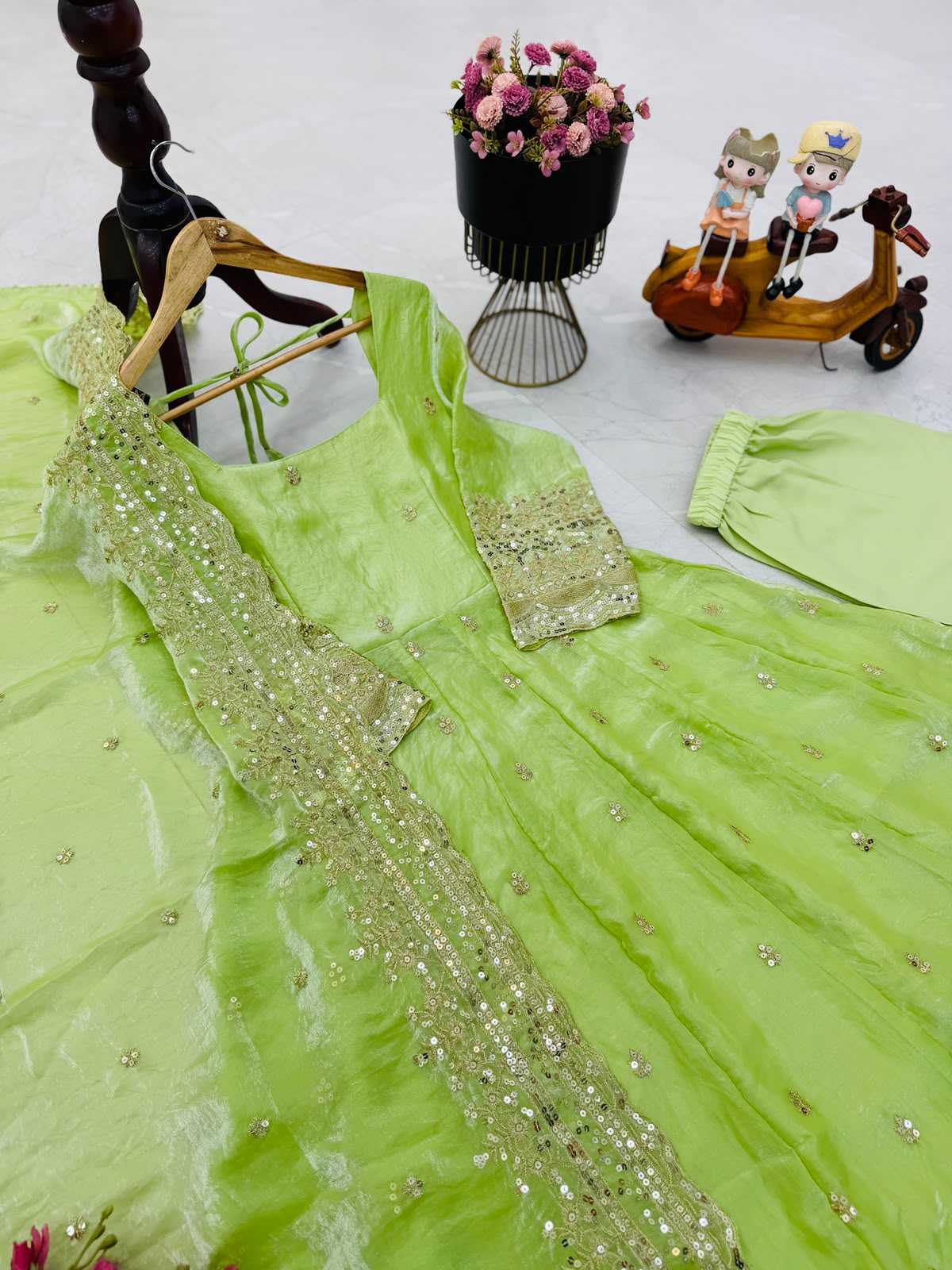 Silk Embroidery Gown