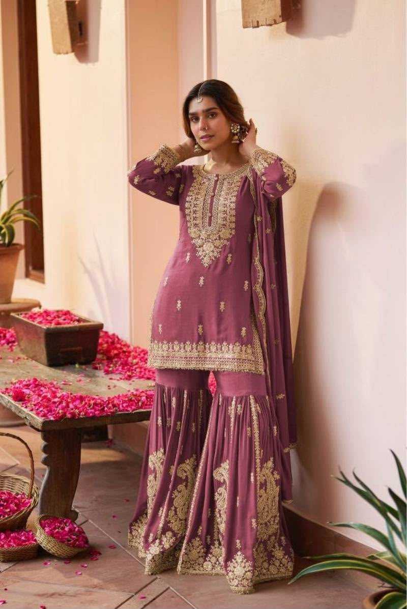 Faux Georgette Sharara Salwar Suit