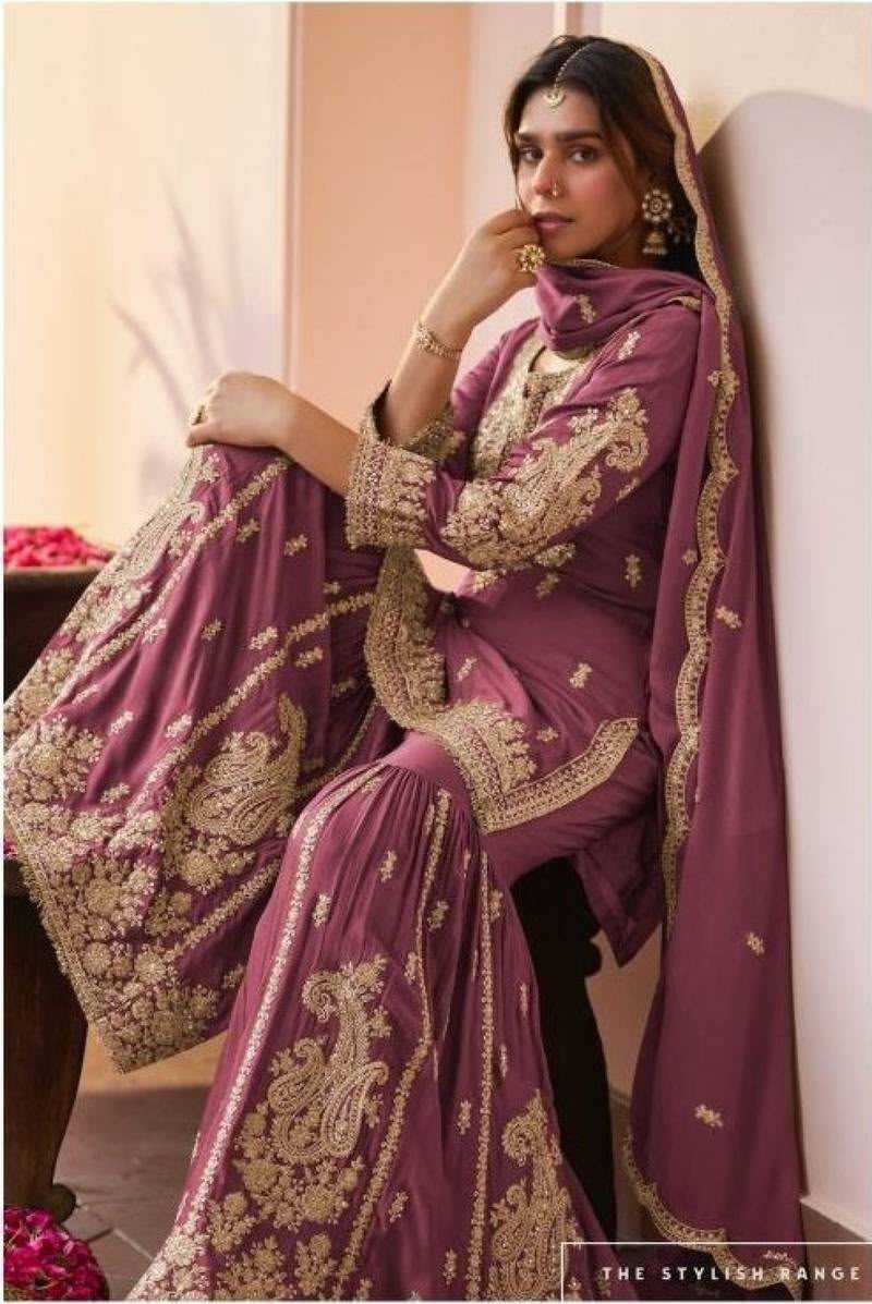 Faux Georgette Sharara Salwar Suit