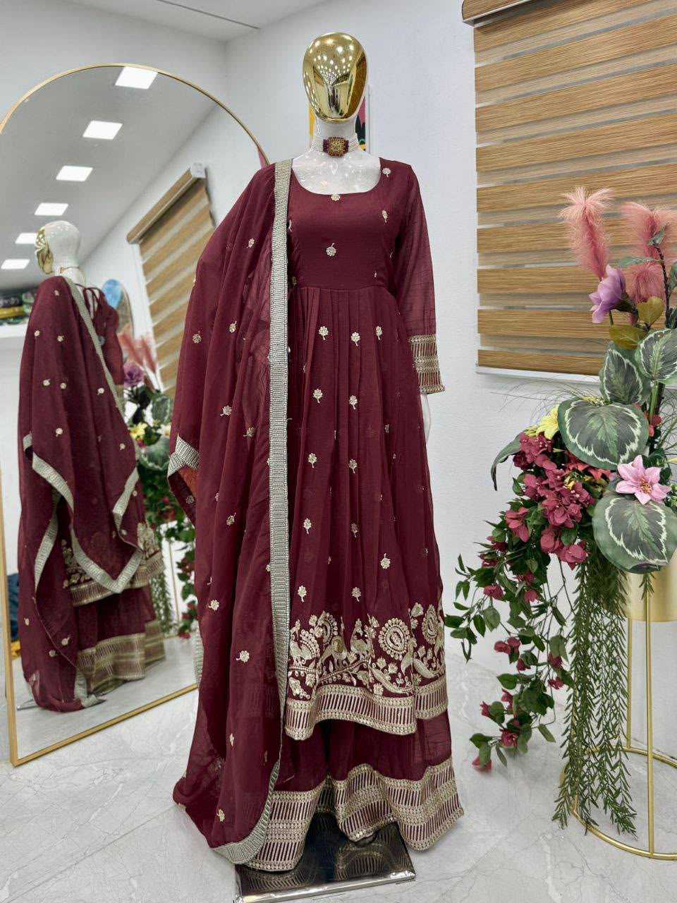 Cotton Sharara Salwar Suit