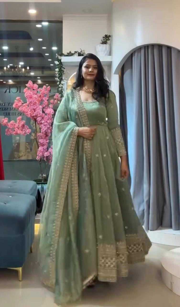 Cotton Embroidery Gown 5069