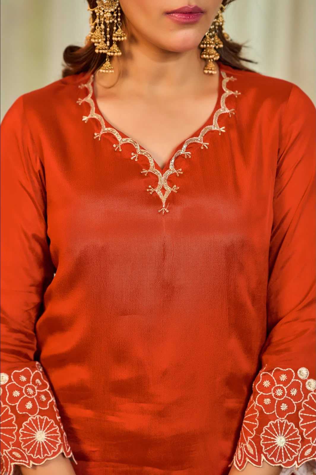 Chinon Silk Sharara Salwar Suit in Bottle Green